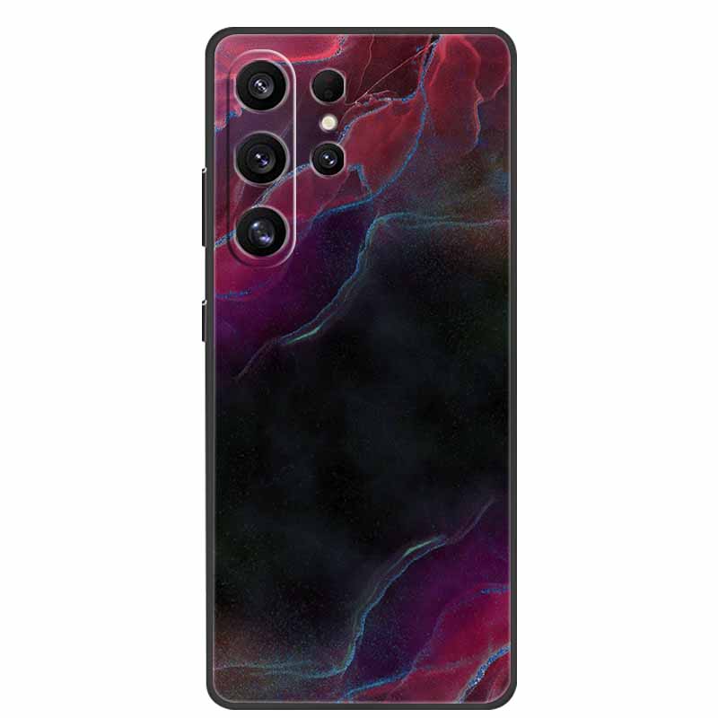 Phone Case For Samsung Galaxy S26 Ultra Colorful Painted Soft Silicone Bumper for Samsung S26 Ultra Case Marble Shockproof Cover