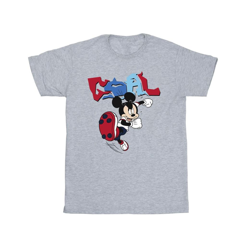 Disney Mens Mickey Mouse Goal Striker Pose T-Shirt