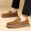 Fashion Fashion Genuine Leather Mens Shoes Business Casual Luxury Brand Soft Comfort Loafers Shoes High Quality Slip on Male Boat Shoes