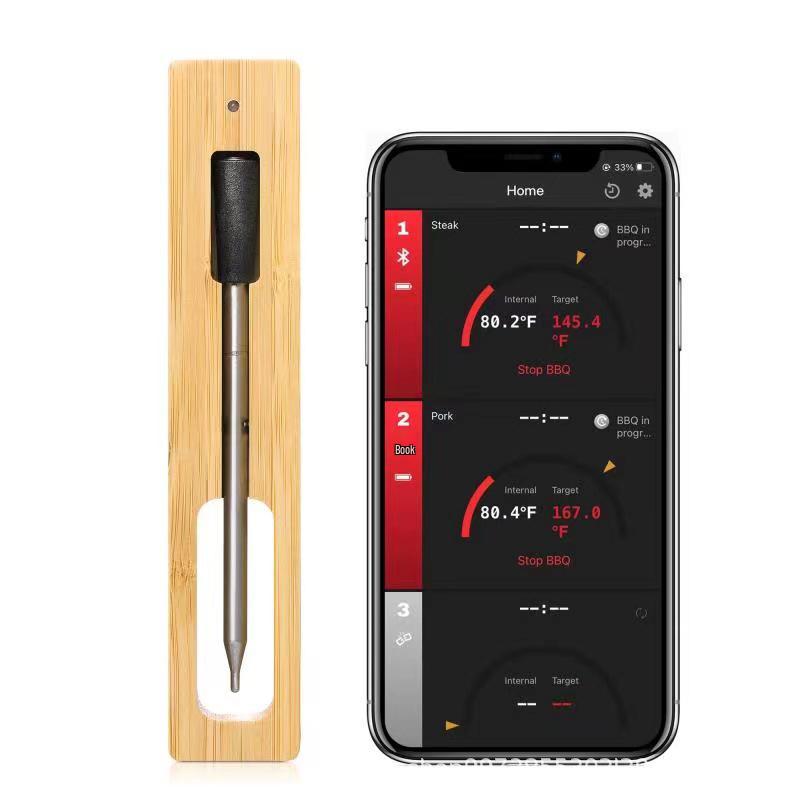 Bluetooth 5.2 Waterproof Multi-Probe BBQ Food Thermometer with App Integration