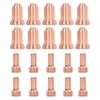 20Pcs Plasma Cutting Torch Nozzles Electrodes Brass Strong High Temperature Resistant Nozzles Electrodes Set for PTM 80