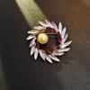 Elegant Rhinestone Animal Brooch: High-End Flower Design for Women's Coats and Accessories