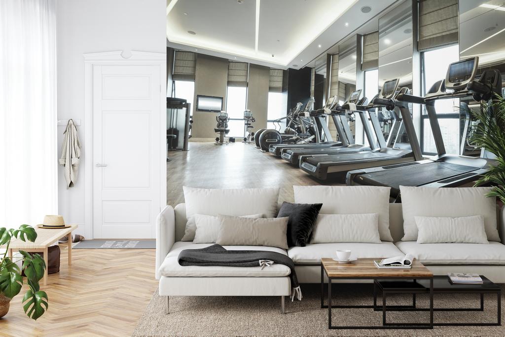 Photomural Modern Fitness Club Washable Fleece 416x290