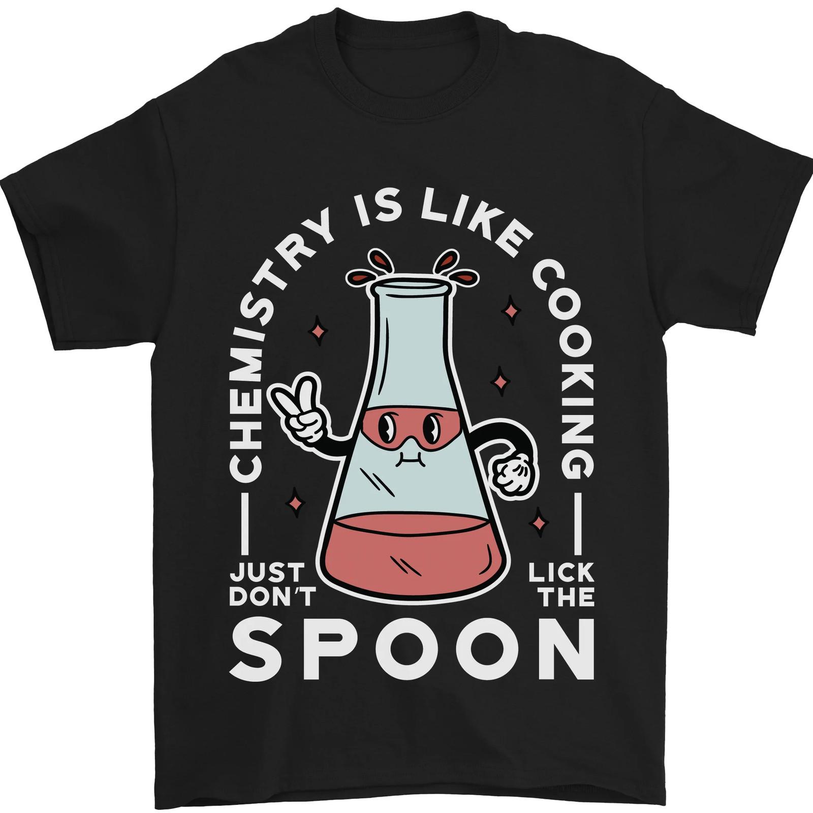Chemistry is Like Cooking Funny Science Mens T-Shirt 100% Cotton S разноцветный