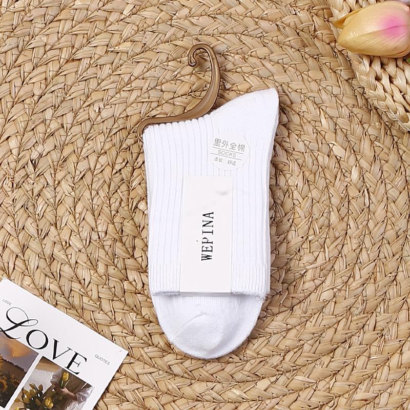 2025 Nowe Damskie Skarpetki z Czystej Bawełny o Niskim Kroju - Antyzapachowe, Pochłaniające Pot, Do Połowy Łydki, Idealne na Wiosnę i Lato.