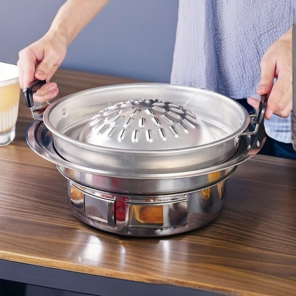 Circular Shape Laotian Hot Pot Portable Carbon Grill High Quality Thai Style Hot Pot  Business
