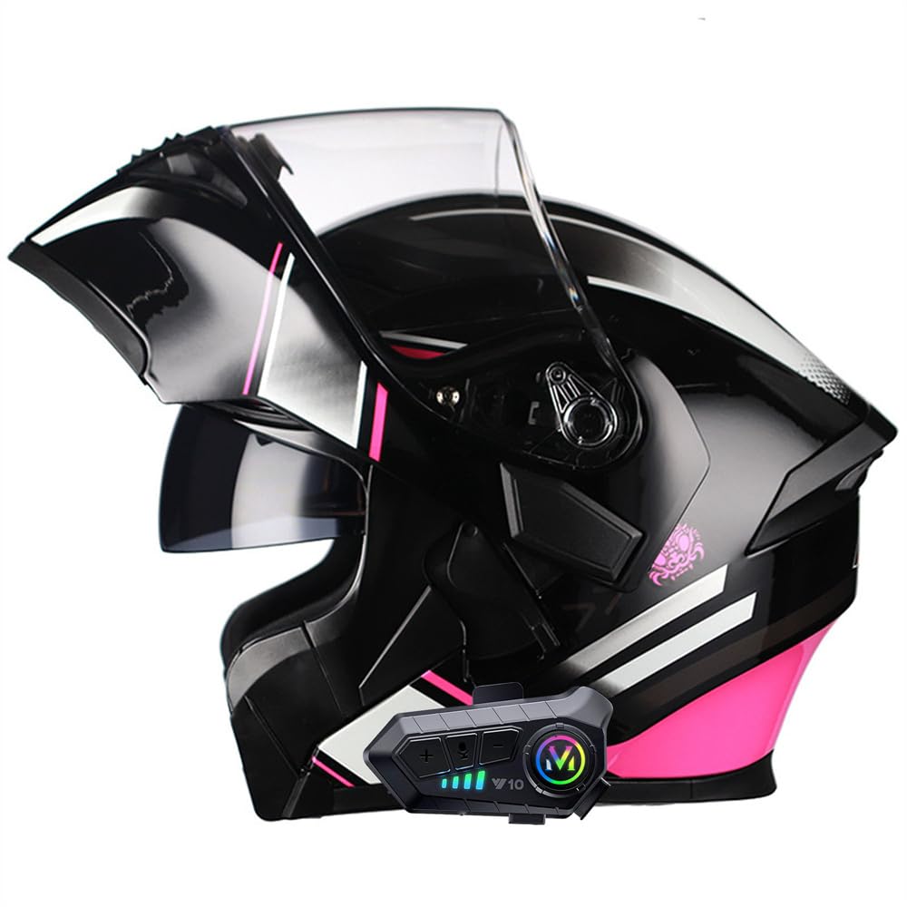 

AIS-805 Bluetooth Full Helmet with Flip Up Face Shield with Speaker, Full Helmet for XL