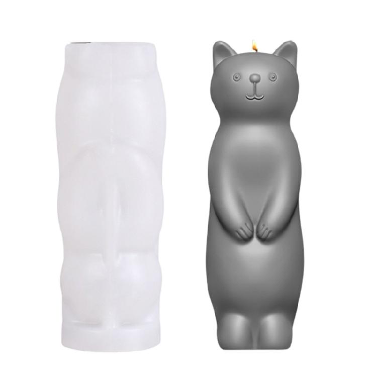 

Standing Cats Figurine Silicone Molds for Epoxy Resin, Animal Shaped Silicone Candle Molds for Candle, Soap 1