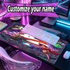 Custom Name Personalized Ghostbusters Pattern Mousepad, Laptop PC Desk Mat, Decorative Desk Mat for Home Keyboard Pad Gift