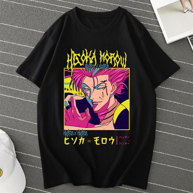 Cross-border Anime Summer New Pure Cotton Full-time Hunter Two-dimensional Animation Printed Men's Loose Casual T-shirt Men's