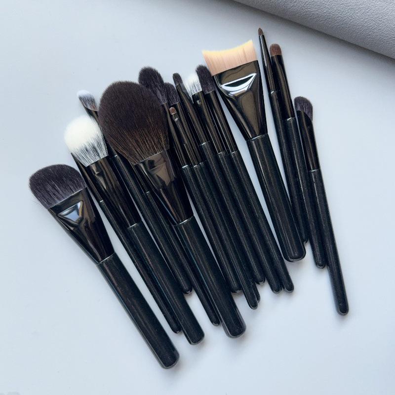 16-Piece Makeup Brush Set: Powder, Contour, Foundation, Highlighter, Eyeshadow Brushes for Beginners