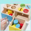 Wooden Geometric Coin Box For Kids Education And Color Recognition Toy