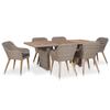 Wicker Resin Garden Furniture Set with Cushions - 200 X 100 X 74 Cm