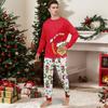 Christmas Print Family Matching Pajama Set Long Sleeve Long Pants Neck for Women Men and Kids