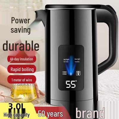 Smart Stainless Steel Electric Kettle - Silent, Large-Capacity, Insulated, Constant Temperature.