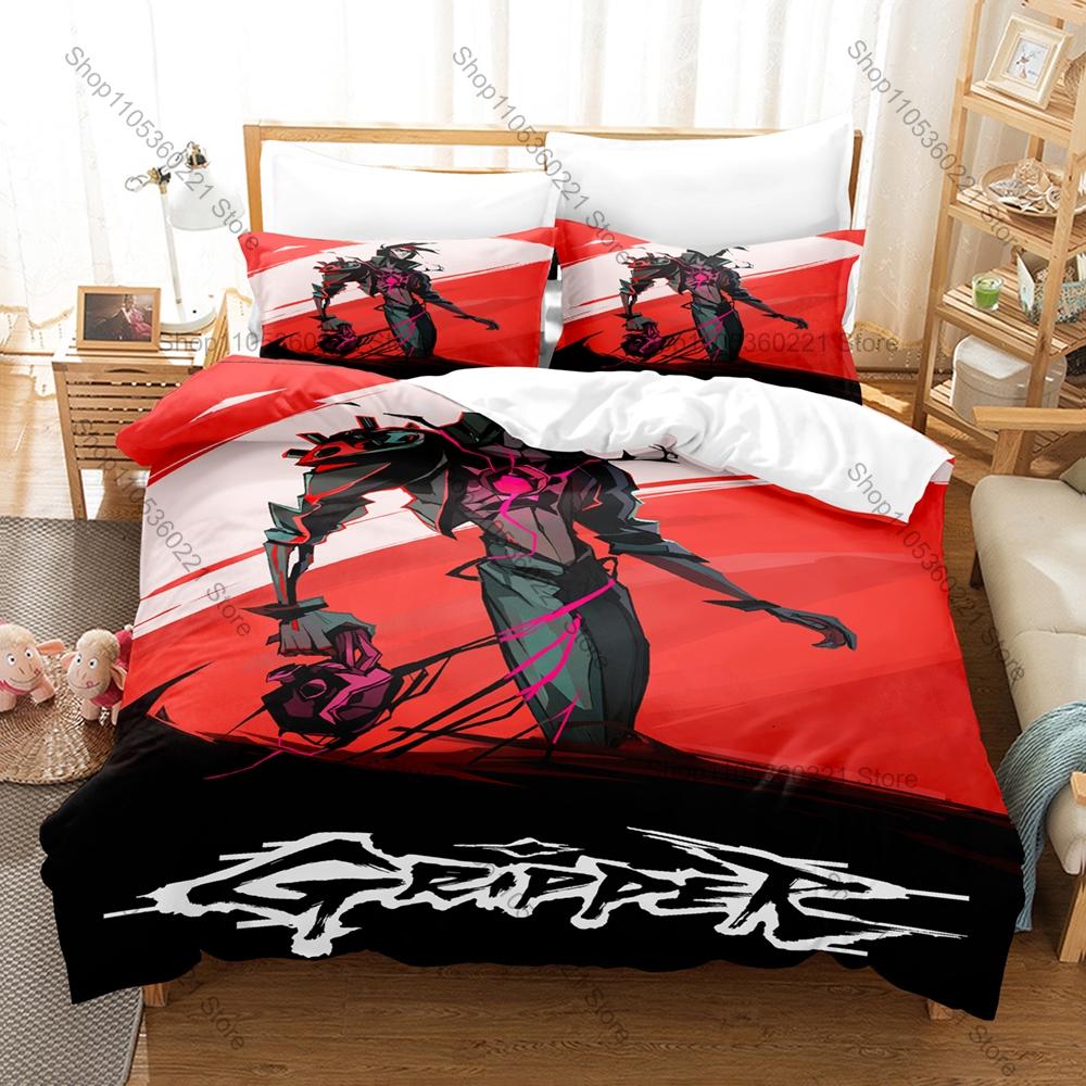 Gripper Game None Cyber Biker Post-Apocalyptic Action Game HD Print Bedding Set Duvet Cover 2 Pillowcases Polyester Gamer Decor