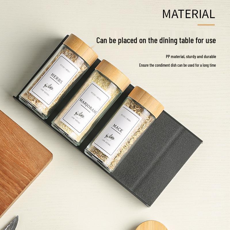 Compact Spice Rack, PP Material, Drawer Step-Style Storage for Cumin & Chili Powder