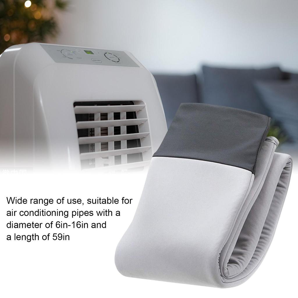 AC Hose Insulation Sleeve Dust Proof Adjustable Air Conditioner Hose Protective Cover Portable AC Hose Insulation Sleeve Wrap