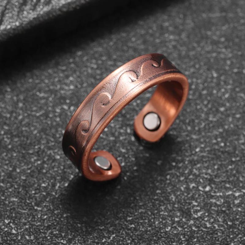Celtic Bear Claw Copper Ring Magnetic Energy Treatment Joint Pain Ring for Women Men Retro Fashion Healthy Weight Loss Jewelry