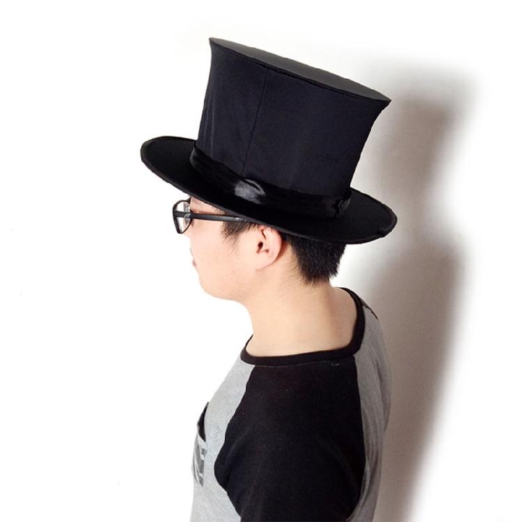 Cosplay Fedoras Cap Flat Top Hat Adult Unisex Magician Hat Masquerade Balls Cap