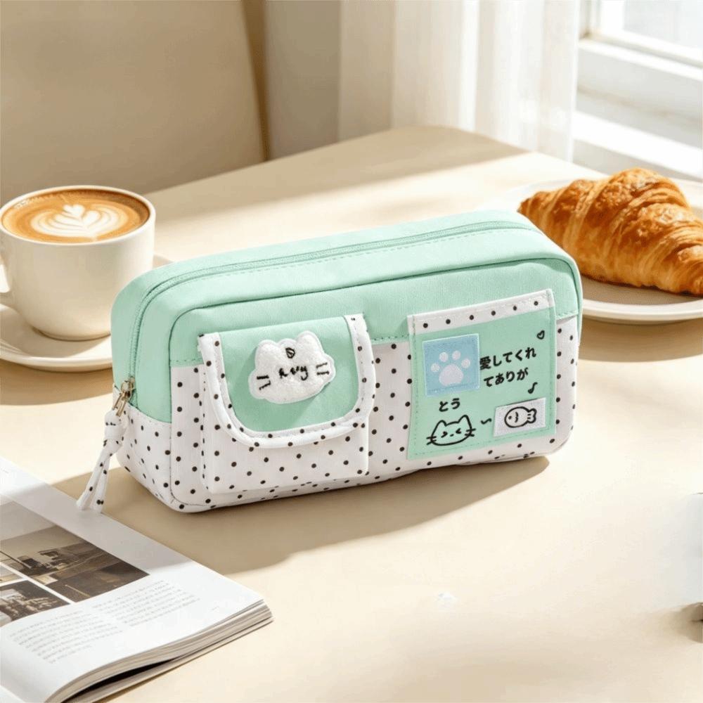Clear Window Pencil Pouch Large Capacity Pen Bag Cute Stationery Organizer  Girls