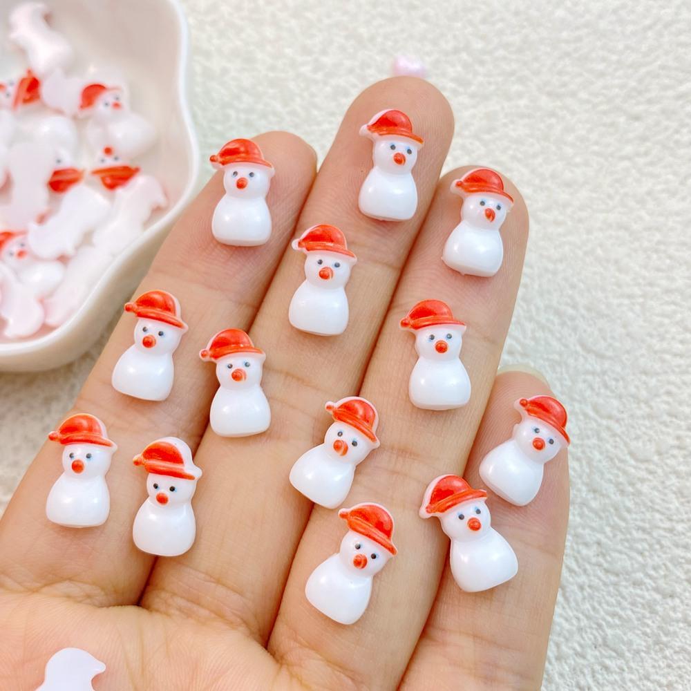30Pcs New Cute Resin Cartoon Halloween, Christmas Collection Flat Back Manicure Parts Embellishments For Hair Bows