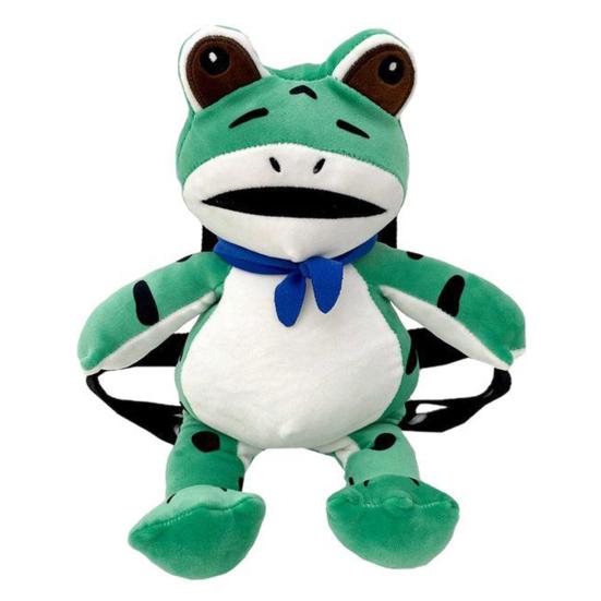 

Lonely Frog Plush Backpack Cute Stuffed Animal Shoulder Bag with Adjustable Straps Valentine s Day Gift for Friends 30cm светло-зеленый