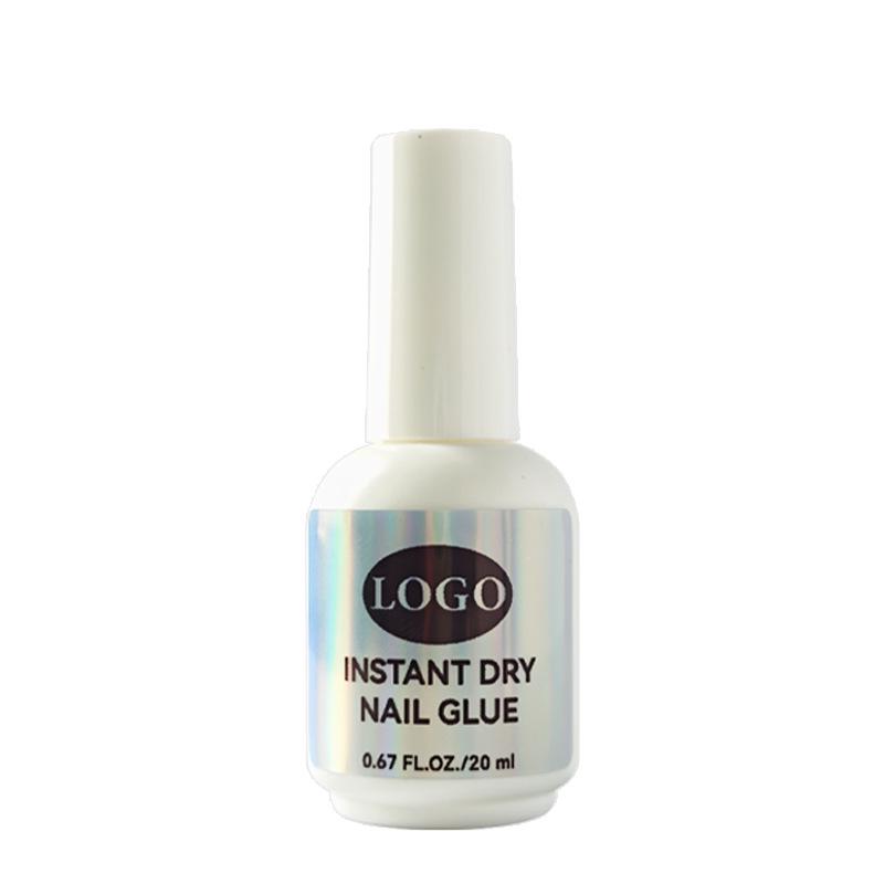 Quick-Dry Gel Nail Glue with Brush - No Lamp Needed for Long-Lasting Hold