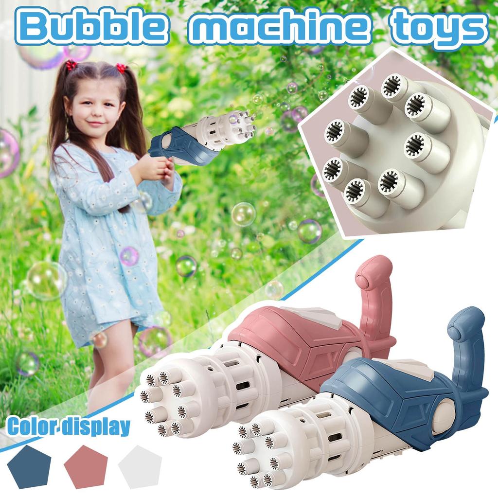 Space  Machine Child Blowing  Holding Eight-Hole Bubble Toy Easy To Operate Popular Bubble Guns For Kids Bulles Savon Enfant