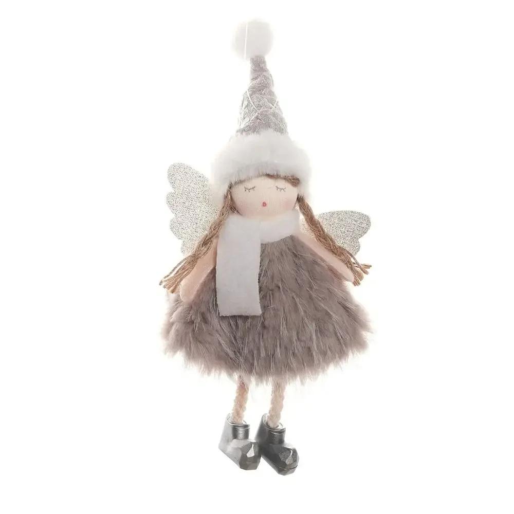 Christmas Angel Girl Dolls Ornaments Xmas Tree Pendant Hanging Decoration For Home New Year Decor Supplies 2024 Kids Gifts