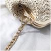 Mouth Gold Small Bag Female Wild Messenger Bag Chain Shoulder Fashion Clip Mouth Straw Bag