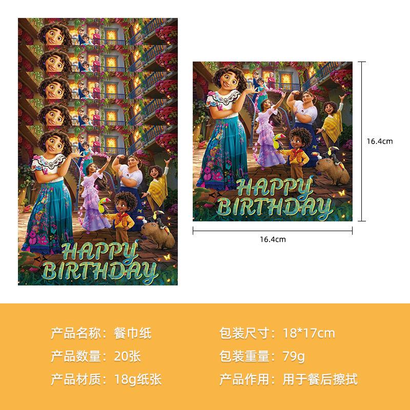 Spot Magic Full House Balloon Decoration Set Paper Plate Paper Cup Paper Tissue Tablecloth Banner Party Arrangement Supplies