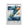 Plakat Z Literą Z W Galaktyce Plakat Z Literą Z W Galaktyce, 50X70 Cm, Rama Drewniana Ciemny Brąz, Papier Matowy 230 Gsm