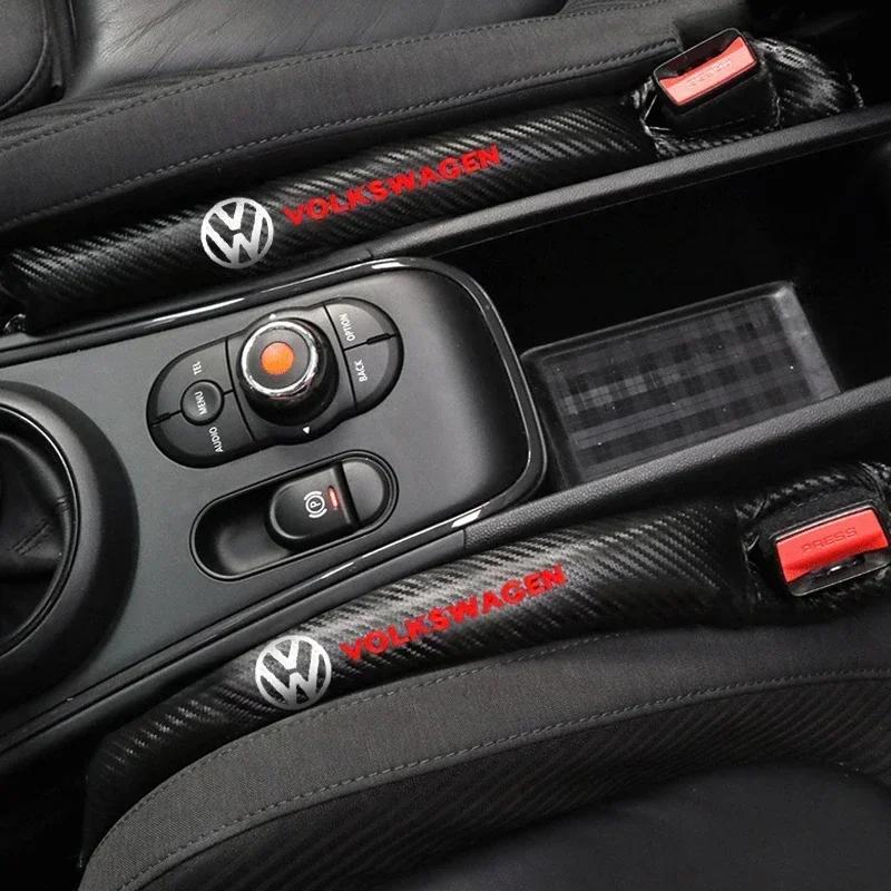 lmn1 Carbon Fiber Leakproof Protective Seat Gap Car Cover Pad for VW Volkswagen Golf Polo Passat Touran Jetta accessories Car Sticker