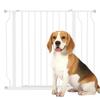 Dog Gate, Adjustable Width 75-95 Cm, Safety Barrier, Extension, Double Lock, White
