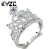 Style Jewelry Crown Series Ring Women'S Diamond Ring Personality High Carbon Ring