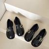 Spring and Autumn 2025 Retro Velvet Platform Winter Jk Black Shoes British Style Small Leather Shoes Loafer Single Shoes Women's New Models