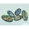 194Cts. Natural Labradorite Carving Oval Cabochon Loose Gemstone 05 Pcs Lot C-3803