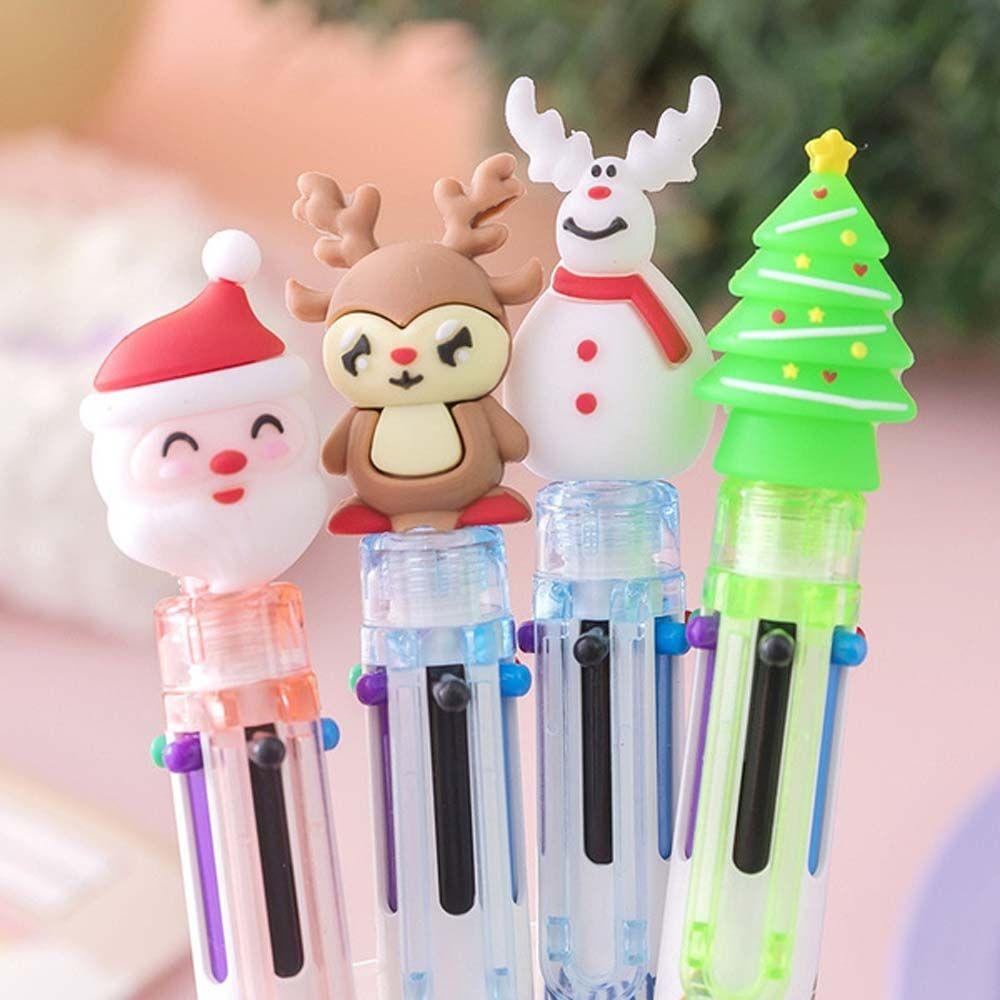 Snowman Santa Claus Office School Handwriting Oil Pen Stationery Xmas Ball Pen Christmas Ballpoint
