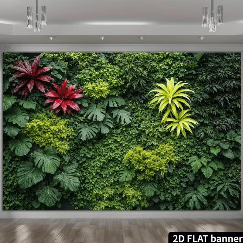 2D Monstera Leaf Greenery Wall Backdrop for Aesthetic Portrait Photography