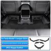 For Tesla Model Y Juniper 2025+ Center Console Two Side Panel Anti Kick Pad Protector Leather Sticker Foot Cover Car Accessories