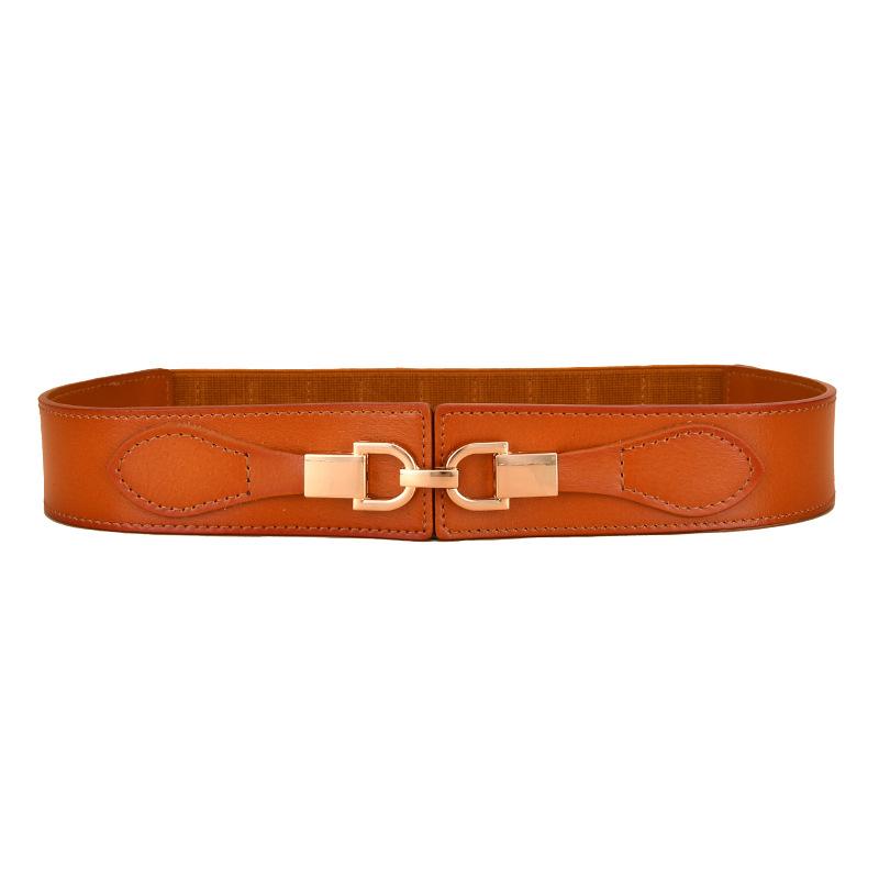 New Women's Belt Decoration Fashionable Waistband with Coat Waist-hugging Genuine Leather Belt Wide Waist Seal Elastic Elastic Waistband Belt