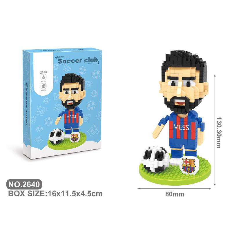 Cool Football Player Mini Figures 3D Models Building Blocks Kids Toys DIY Micro Blocks Soccer Action Figure Birthday Gifts