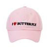 NICK&NICOLE I LOVE BUTTERFLY BALL CAP_PINK