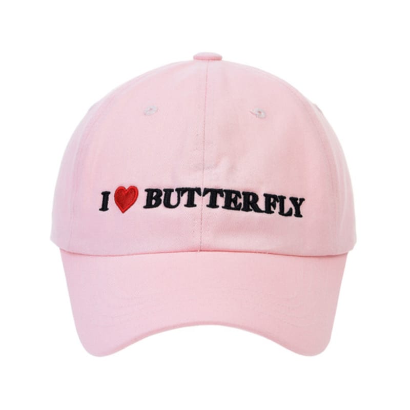 

NICK&NICOLE I LOVE BUTTERFLY BALL CAP_PINK FREE