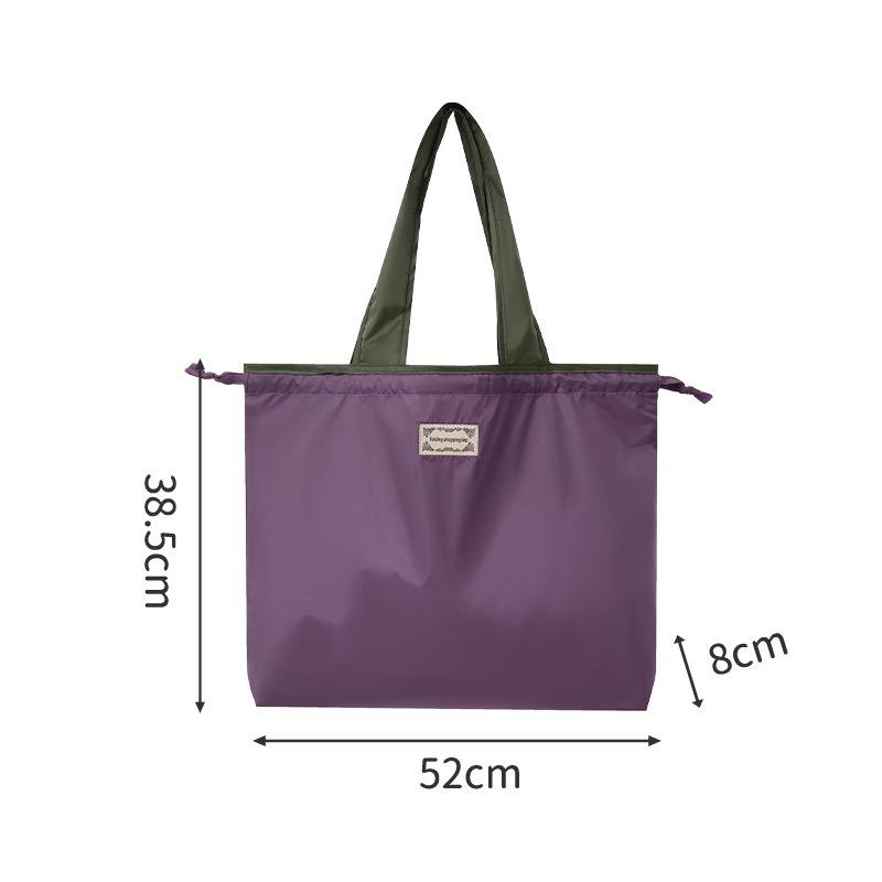 1pcs Foldable Supermarket Shopping Bag Portable Single-Shoulder Large Capacity Handheld Bags Waterproof Grocery Bag