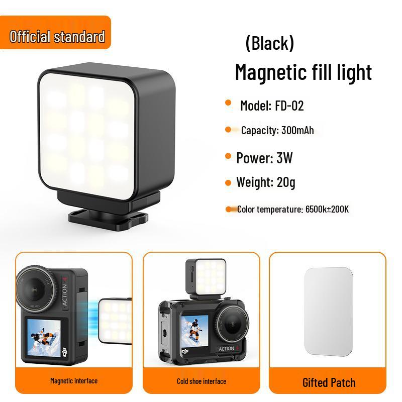 Magnetic Dimmable Beauty Fill Light for OSMO Pocket3 & Action5Pro Cameras