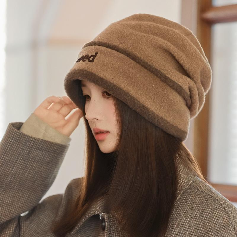 Herbst und Winter neue Tasche Kopf Hut vielseitig warm Plüschwolle Hut winddichter Hut Kinder Outdoor Reise Stapelhut