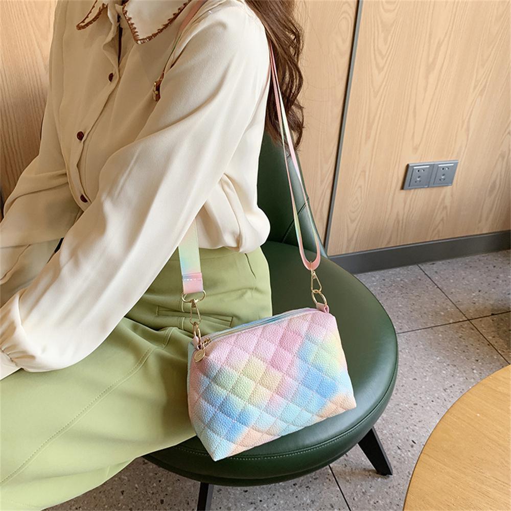 New Color Rhombic Women's Bag Trendy Small Square Bag Shoulder Messenger Bag Small Fresh Mobile Phone Bag Fashion Small Bag
