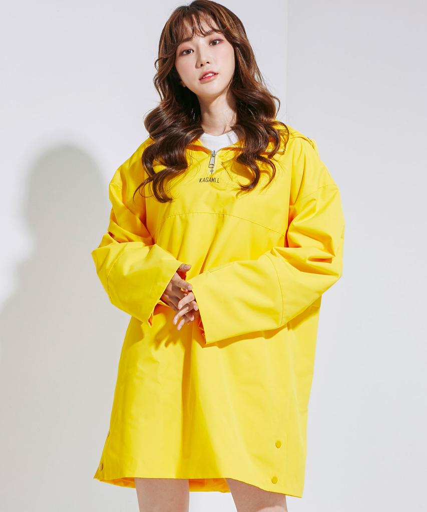 Kagamiel Oversize Anorack Hoodie Onepiece Yellow